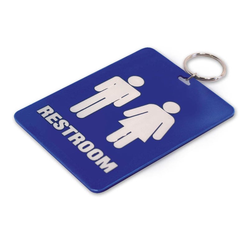 Lucky Line - Unisex Restroom Pass Key Tag, Plastic with Split Key Ring Keychain Identifier for Restaurant, Office, Gas Station, 1 Per Pack (53201) - Image 1